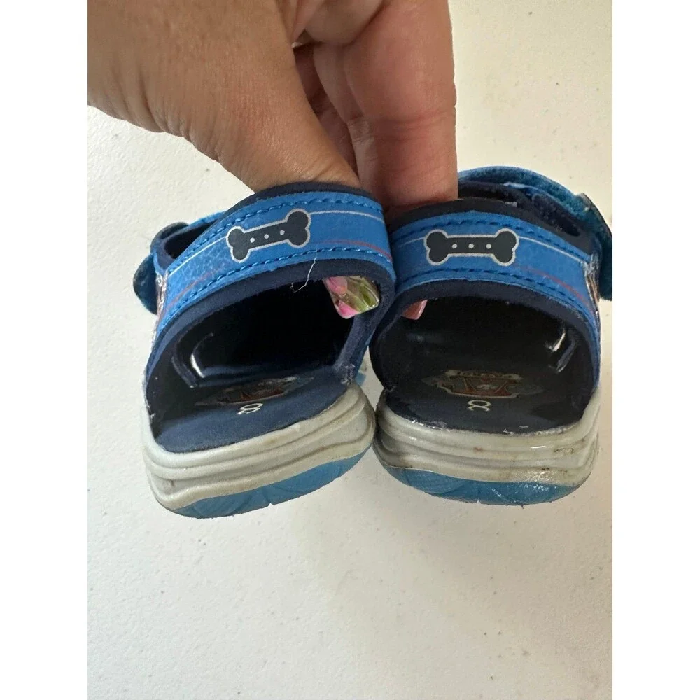 Paw Patrol Toddler Little Kid Light Up Monkey Caged Hook Loop Water Sandals 8